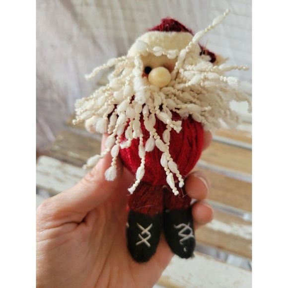 Santa folk art ornament Xmas tree - Picture 6 of 7